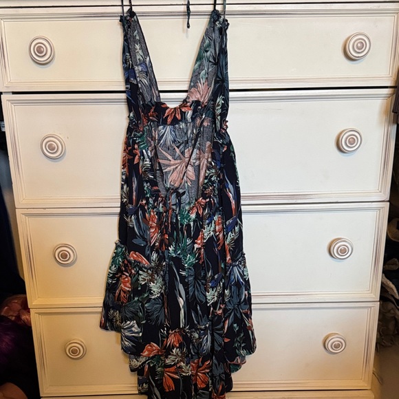 Tropical Floral Print Dress - Picture 2 of 3